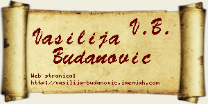 Vasilija Budanović vizit kartica